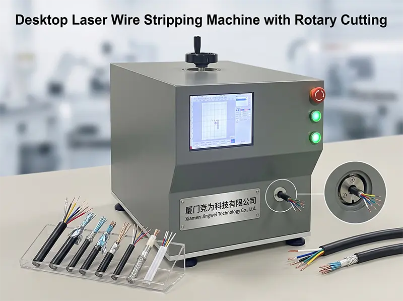 Desktop Laser Wire Stripping Machine with Rotary Cutting FLS30-XC