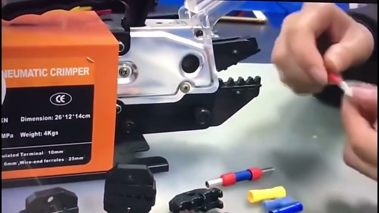 Pneumatic Crimp Cable Lug Tool Terminal Crimping Machine Pipe Pre Insulation Cable Manufacturing Equ