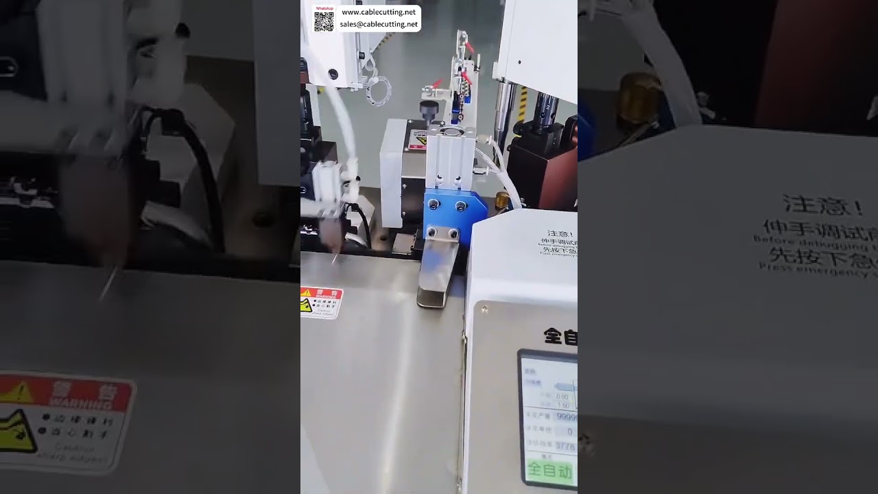 Fully Automatic Dual Head Terminal Crimping Machine with CFM for AWG28 Wire  Auto Harness - Shorts