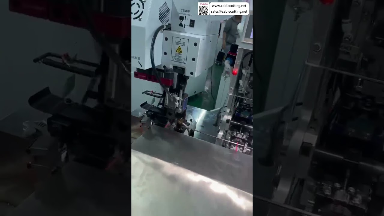 Auto Double Head Crimping Single Waterproof Plug Insertion Machine Setup Process Tools Set - Shorts