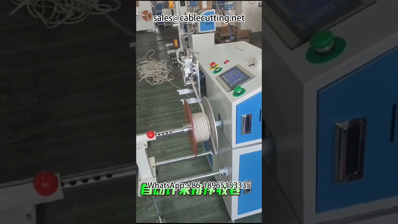 Automatic metre counting sorting cutting winding and winding machine for safety ropes #metre countin