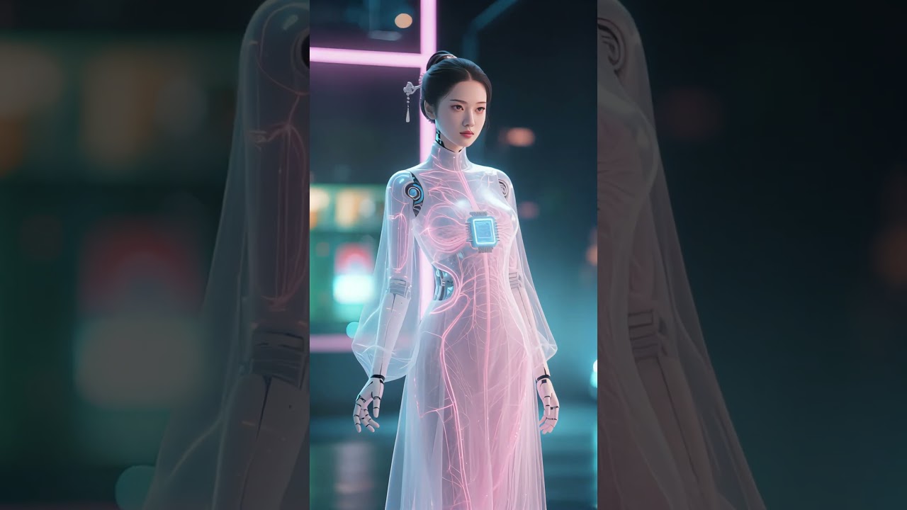 Ancient charm and elegant oriental transparent fairy. #Eastern beauty #robot