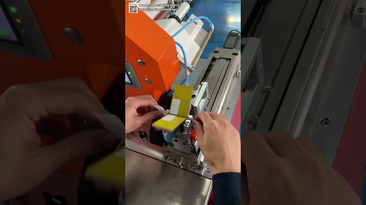 Wire Labeling Machine with High Sensitivity Sensor Automatic Cable Fold Sticker Applicator