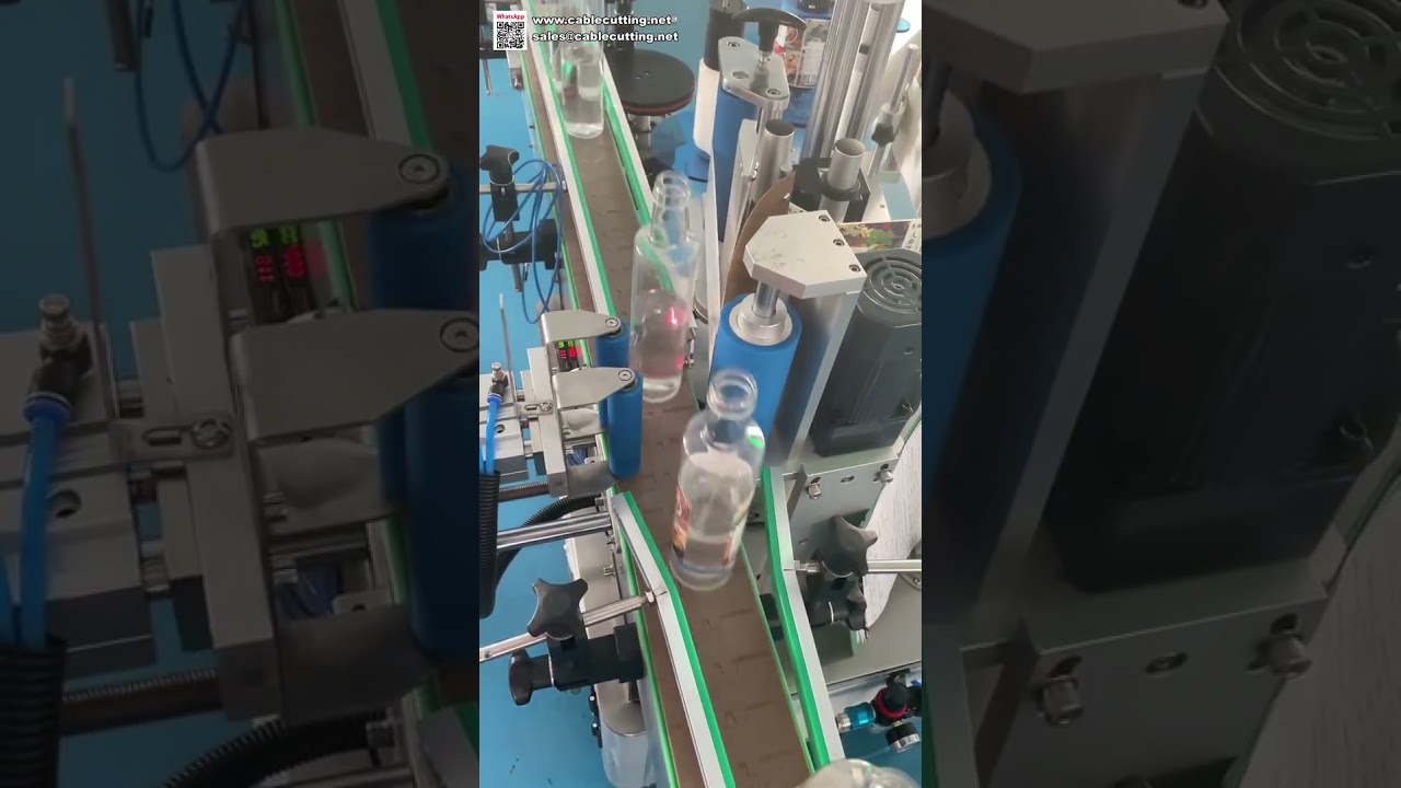 Automatic Round Bottle Labeling Machine High Speed Sticker Applicator for Glass and Plastic Jars