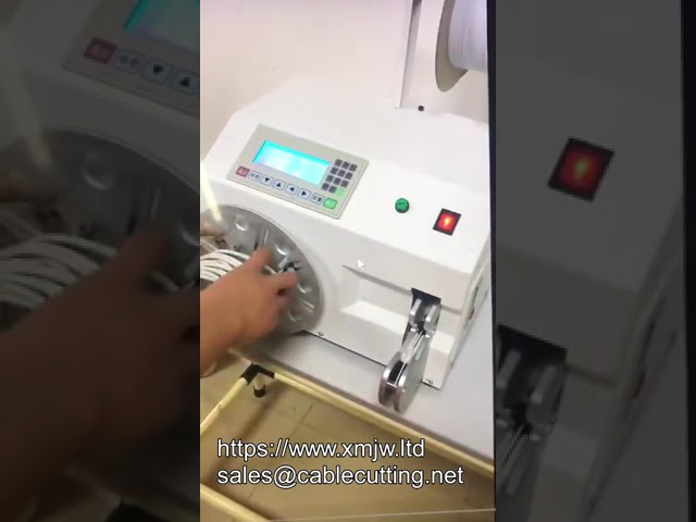 WPM 90 Semi automatic Double Wire Winding And Tying Machine Cable Roll Wire Reel Winding Machine Twi
