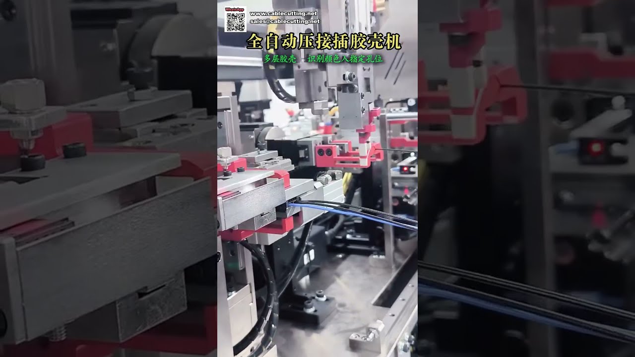 Fully Automatic Double Head Plastic Housing Insertion Machine for Double Layer Wires
