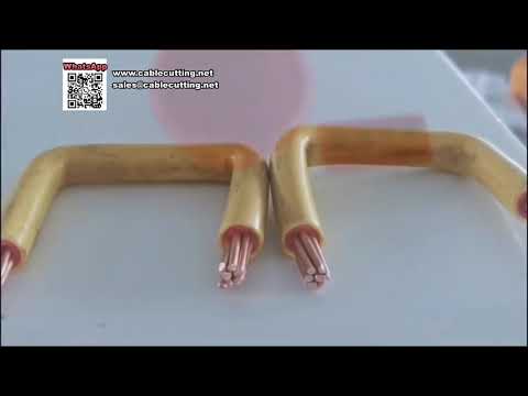 Fully Automatic Computerized 35sqmm Wire Cutting Stripping and Bending Machine - Video