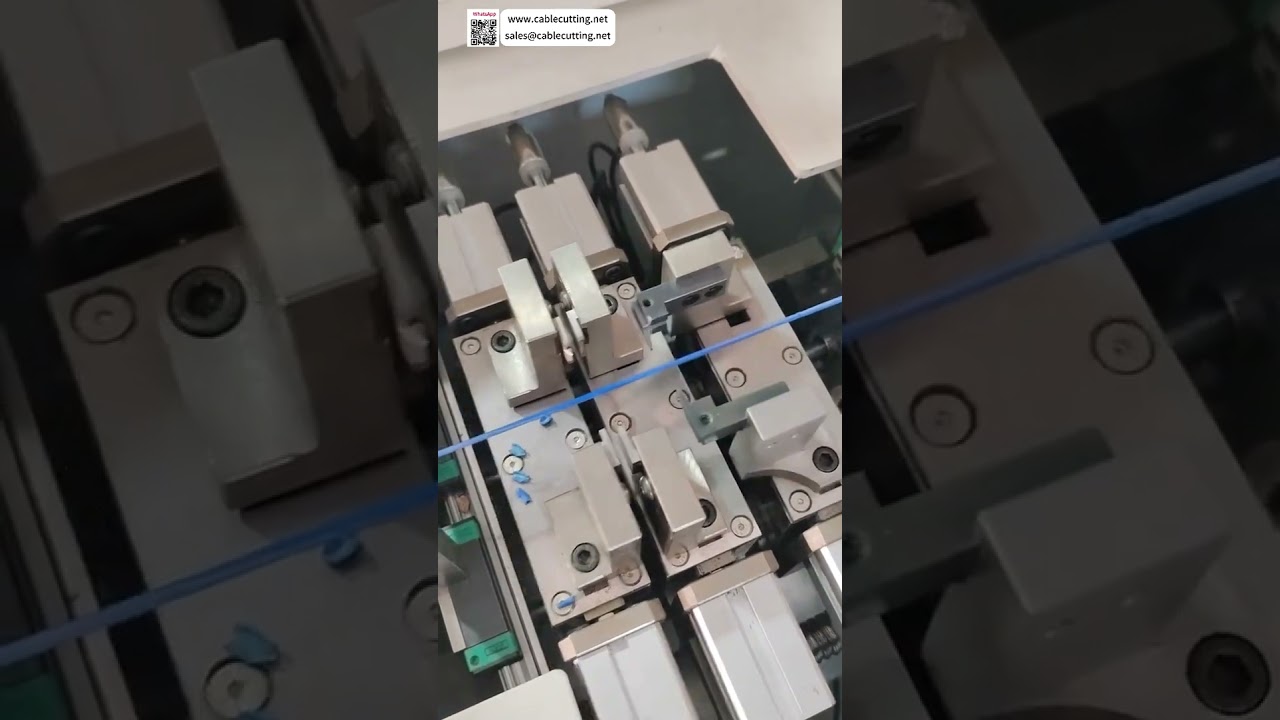 Electronic Wire Mid Span Stripping Machine  Adjustable Length Easy Blade Change Processing - Shorts
