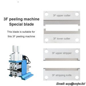 4PCS/SET 3F Pneumatic Cable Peeling Machine Blade Cutter for 3F Wire Stripping Machine Pneumatic Peeling Gas electric Stripper