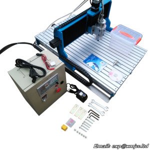60*40 1.5kw Offline DSP control system Linear Guide Rail Milling Machine LY CNC 6040L Cnc Router For Wood Metal Stone